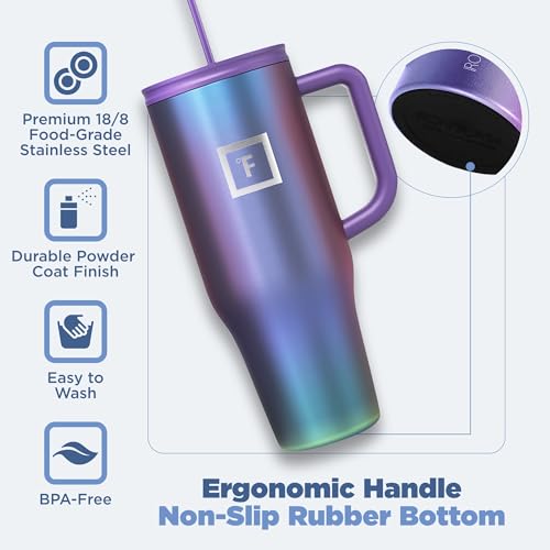 16 Oz Insulated Travel Tumbler with Straw I895463