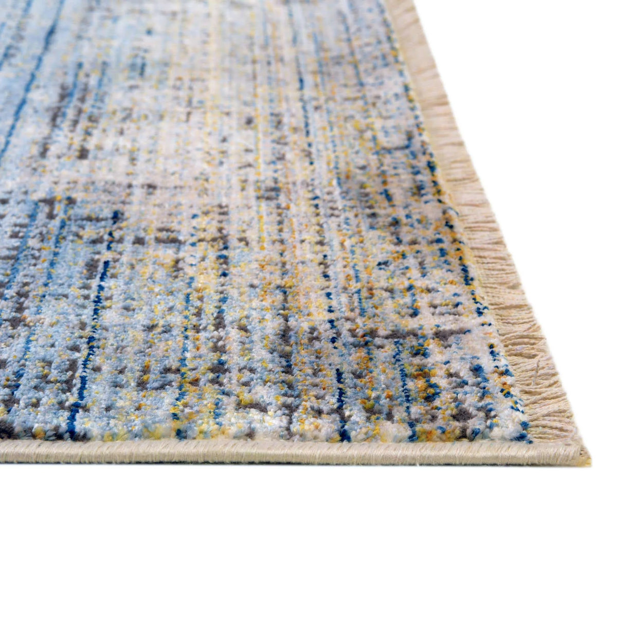 8 Ft Square Blue Ivory Medium Rug E752