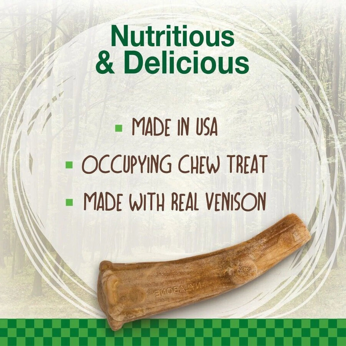 Natural Dog Chew Treats Venison 10 Chews B9980