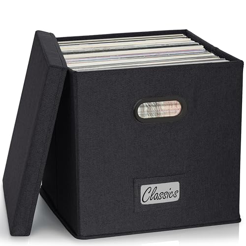 Vinyl Record Storage Box with Lid O590