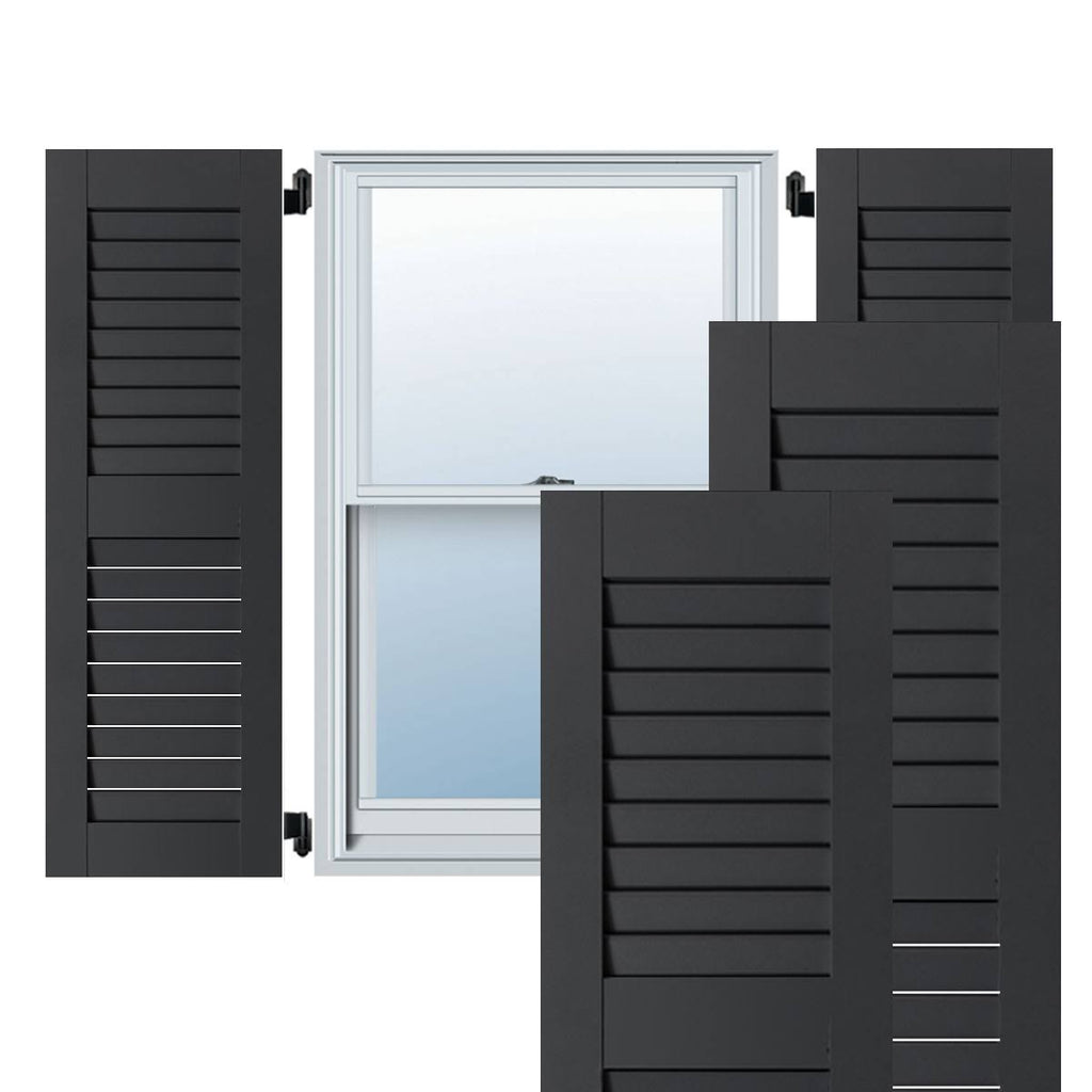 12x22 x 25 Open Louvered Cedar Shutters (Per Pair) P65142