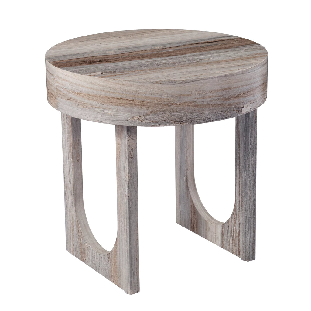 Round Faux Marble End Table E3702