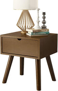 Solid Wood Bedside Table with Drawers M553694