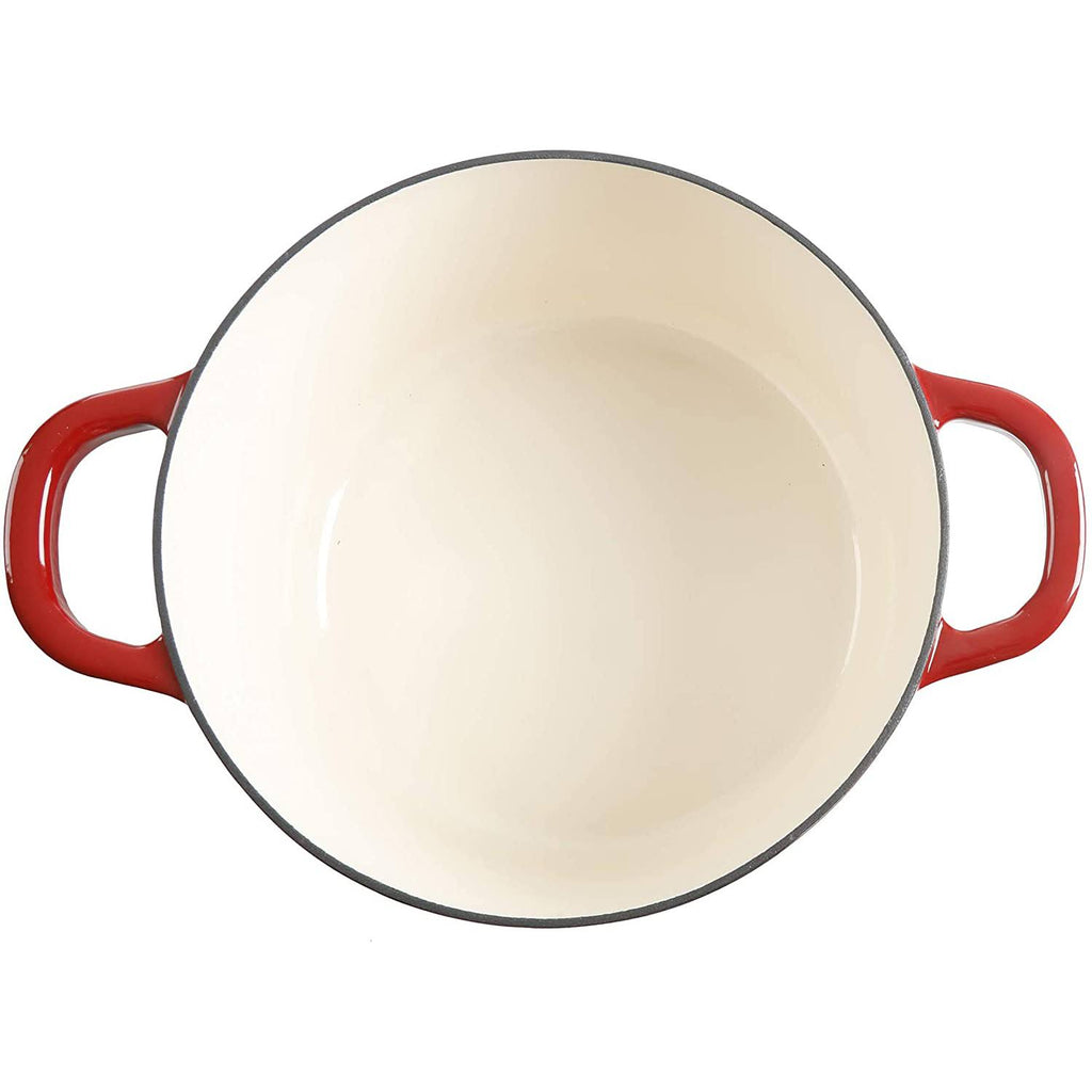 Scarlet Red 7-Quart Cast Iron Dutch Oven L596780