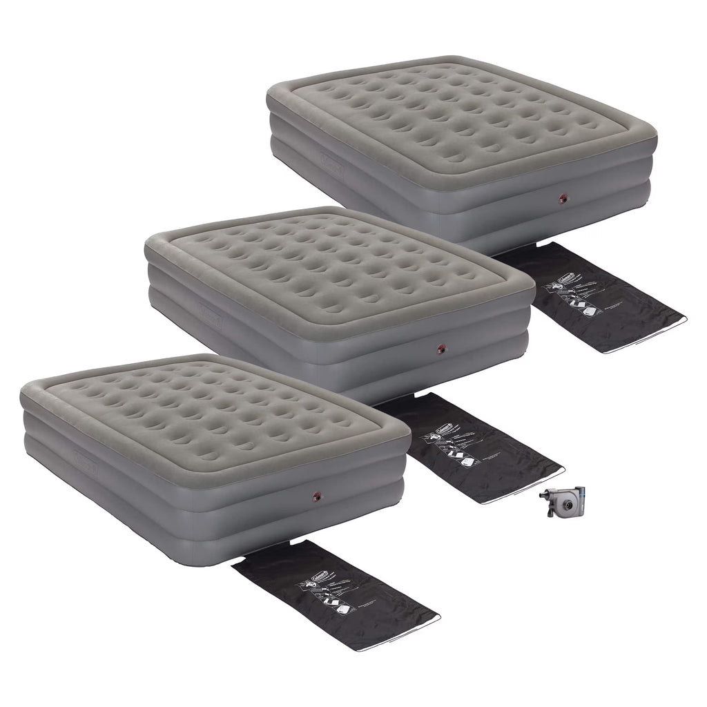 Queen 18" Airbed (3 Pack) with USB Pump C782