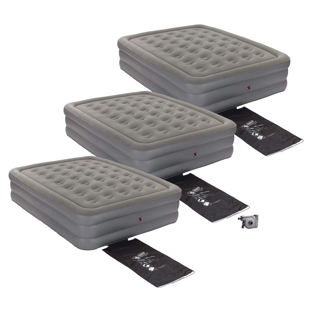 Queen 18" Airbed (3 Pack) with USB Pump C782