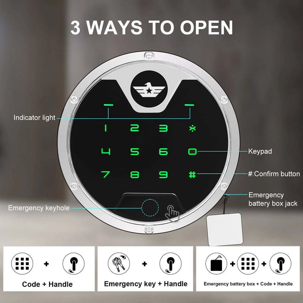 3-5 Long Gun Safe with Backlit Keypad J4024
