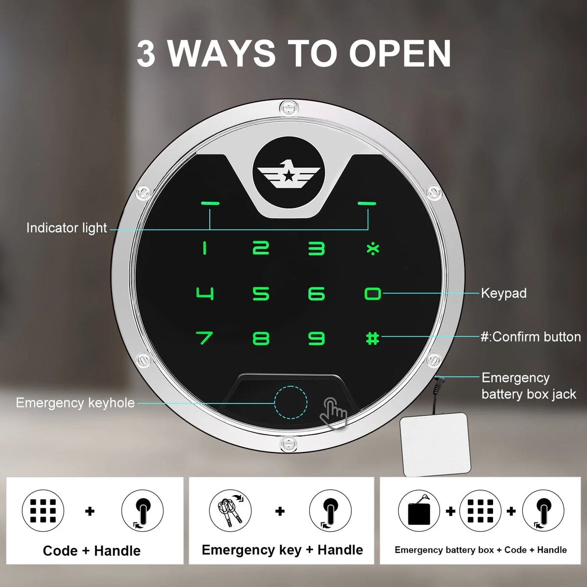 3-5 Long Gun Safe with Backlit Keypad J4024