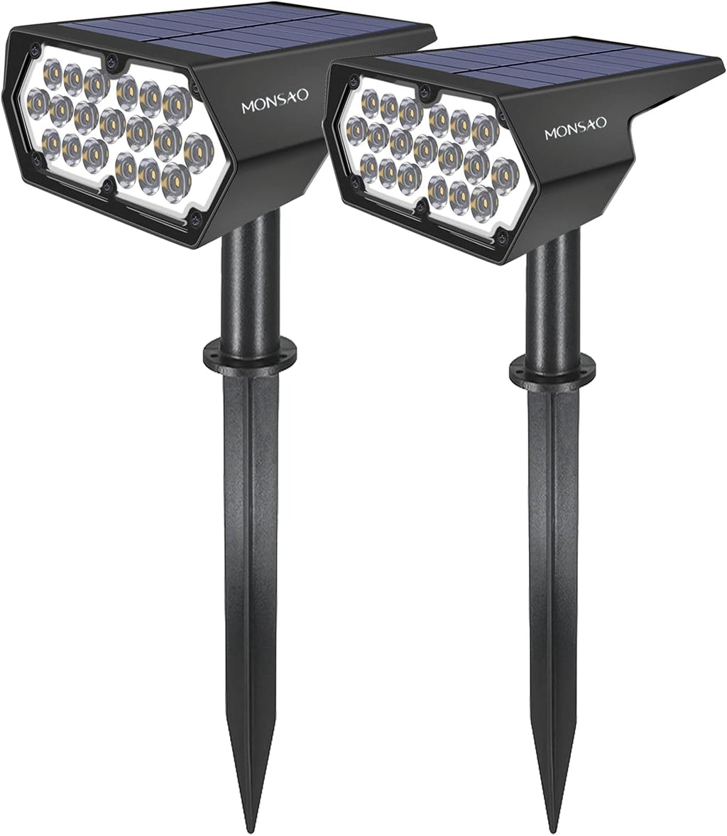 2 Pack IP65 Waterproof Solar Spot Lights Q7738