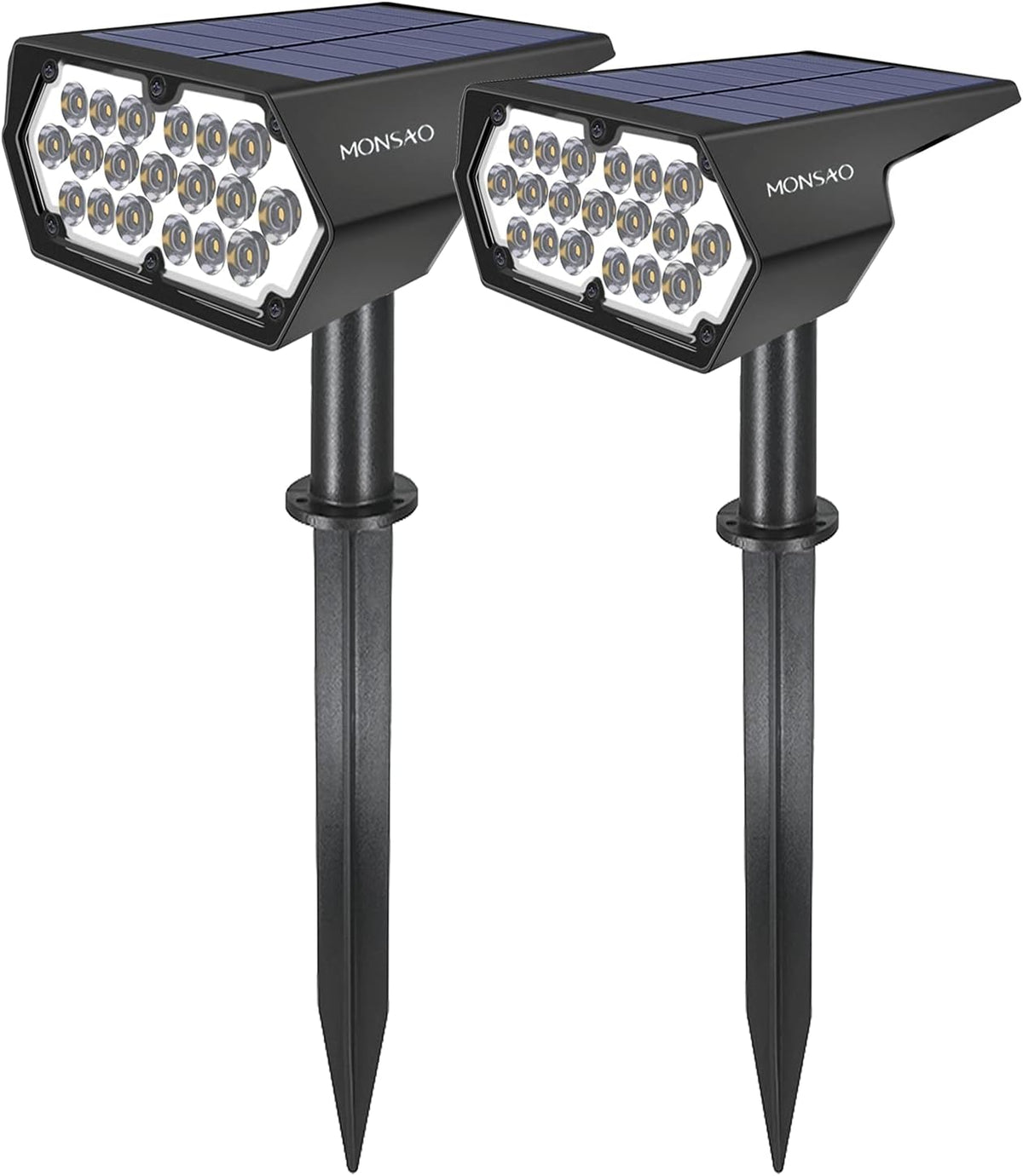 2 Pack IP65 Waterproof Solar Spot Lights Q7738