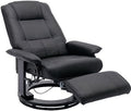 Grey PU Leather Recliner Chair with Footrest K30631
