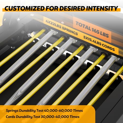 Foldable Portable Pilates Reformer with Adjustable Resistance J763