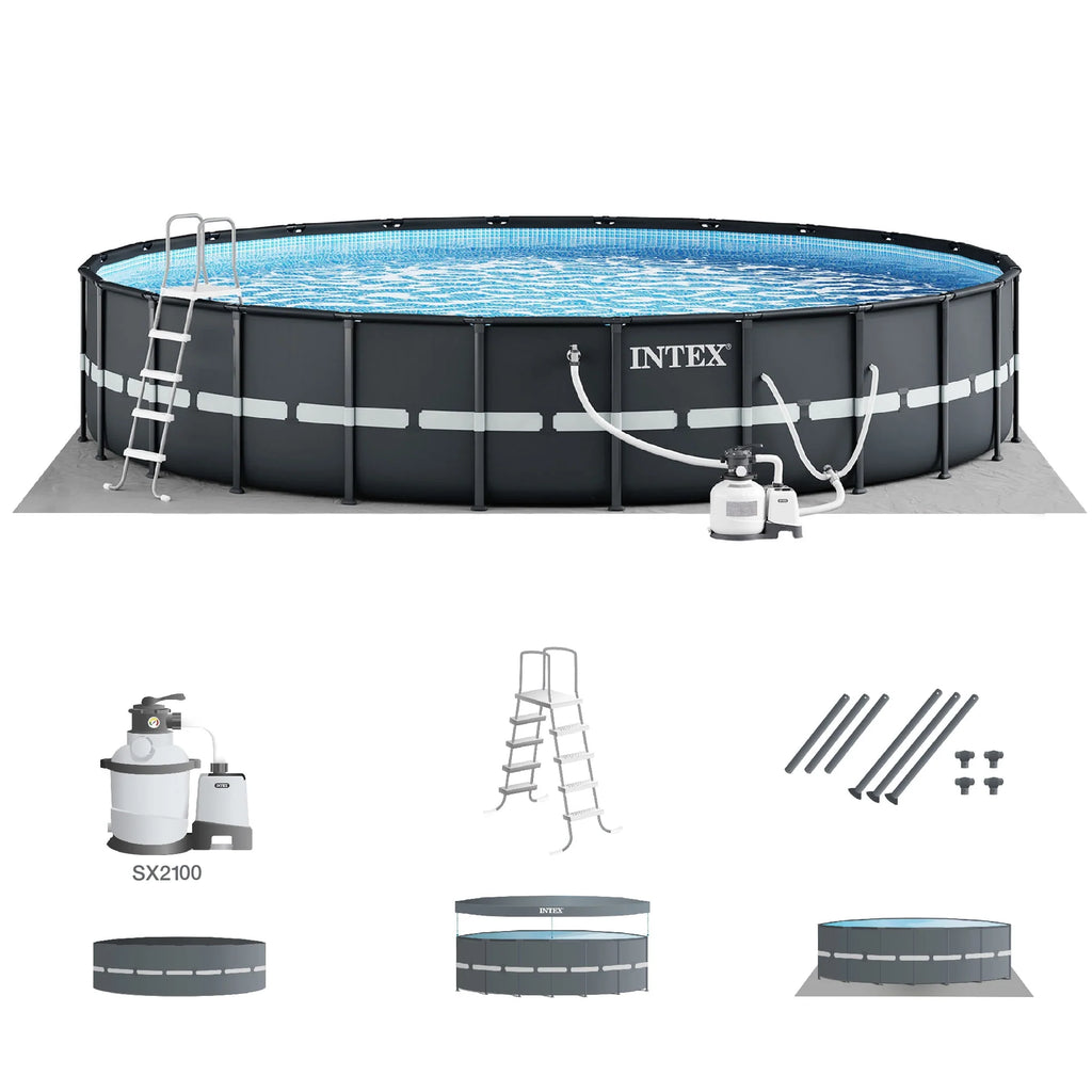 18Ft x 52In Above Ground Swimming Pool Set with Pump J531