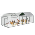 Large Metal Chicken Coop with Waterproof Anti-UV Cover B14410