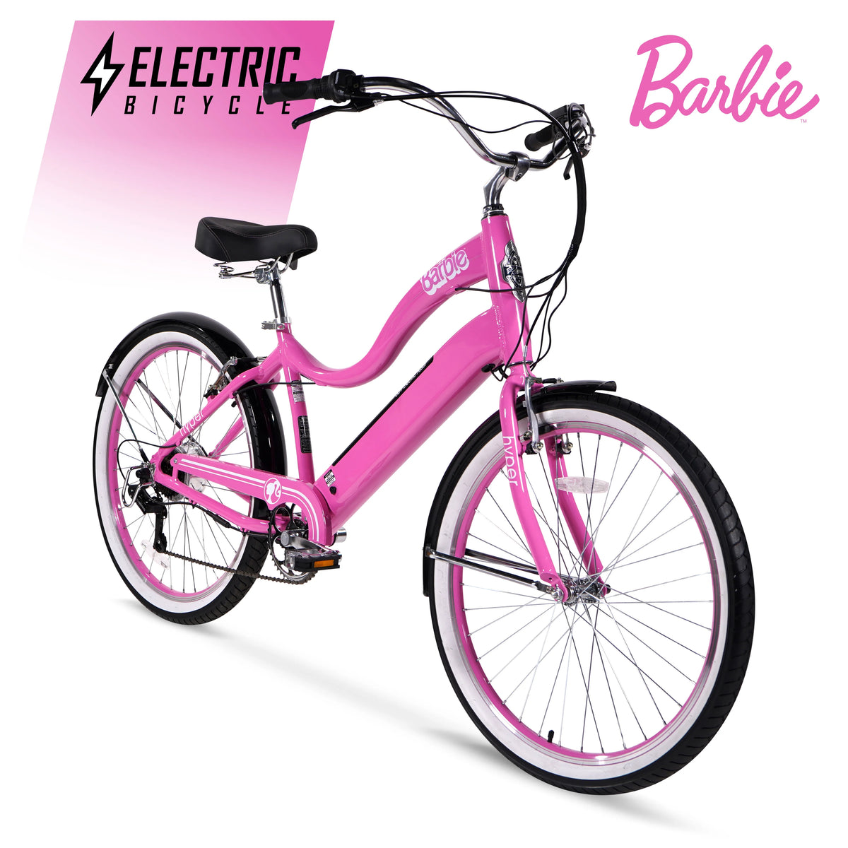 36V Electric Cruiser E-Bike with Pedal-Assist, 250W Motor, Pink X832250