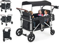 4 Kids Foldable Stroller Wagon with Canopy V16802