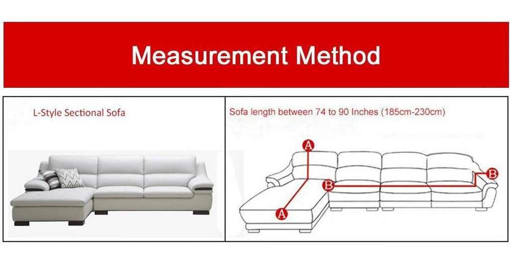 2 Pieces Polyester Fabric Stretch Slipcovers for L Shape Sectional Sofa W4771