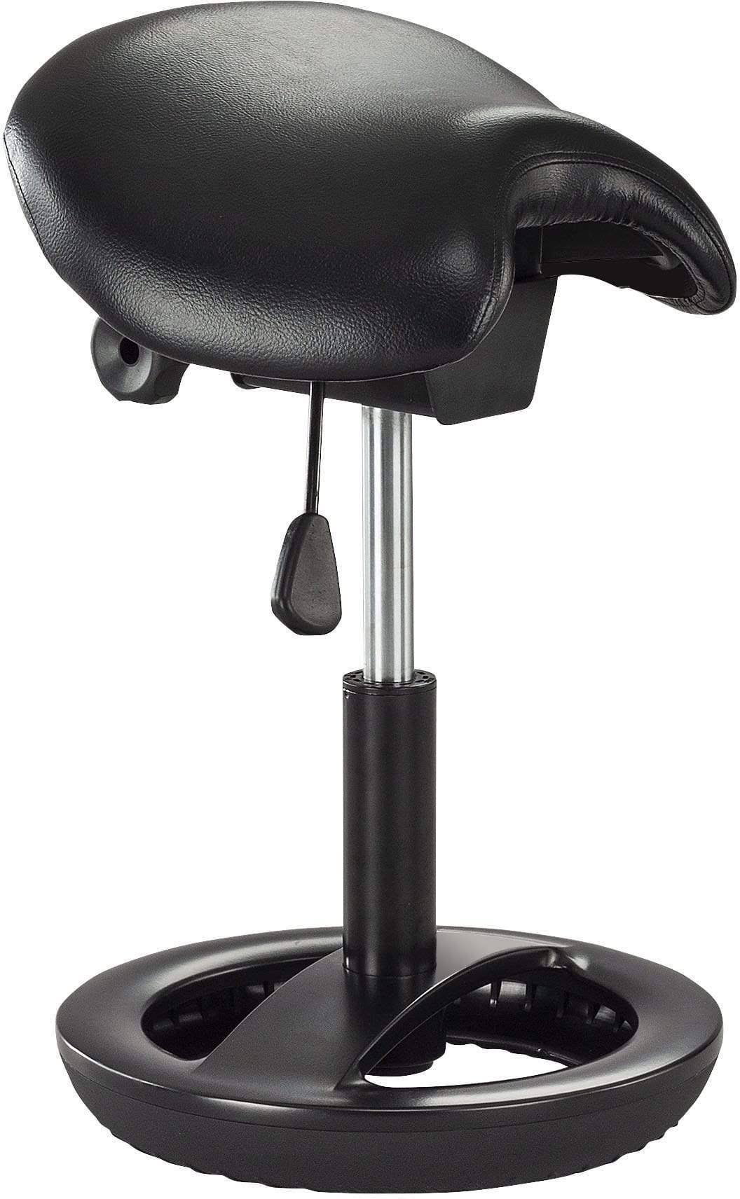 Black Vinyl Saddle Seat Stool C15001