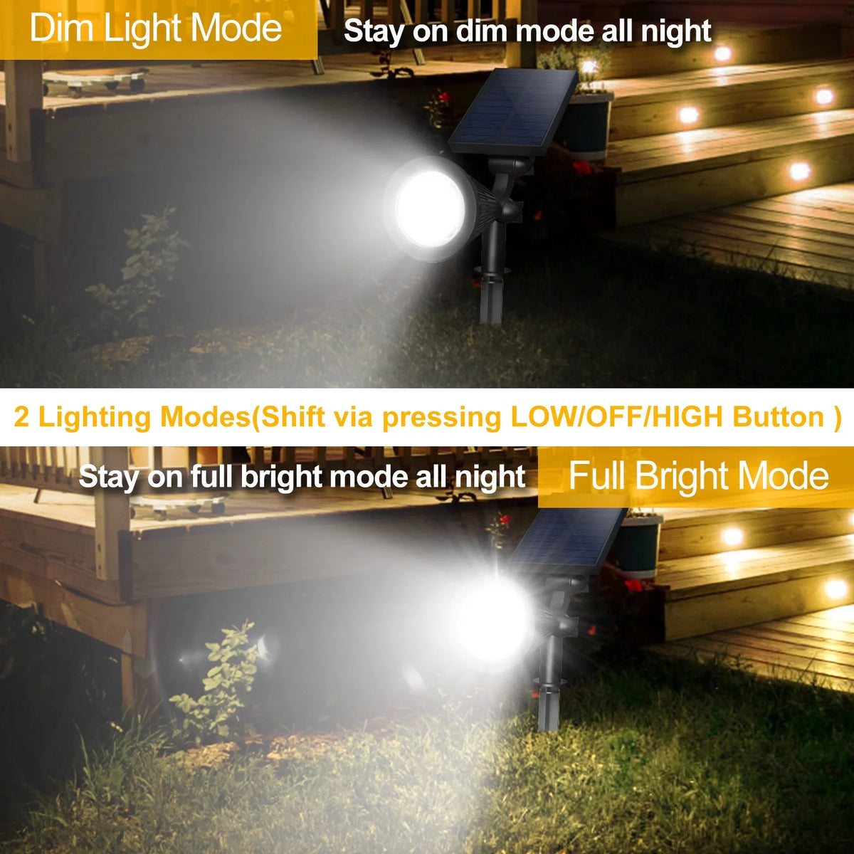 4 Pcs Solar Dusk To Dawn Outdoor Light H47246