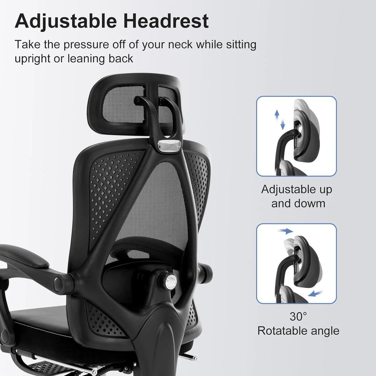 Black Ergonomic High Back Office Chair with Lumbar Support D283