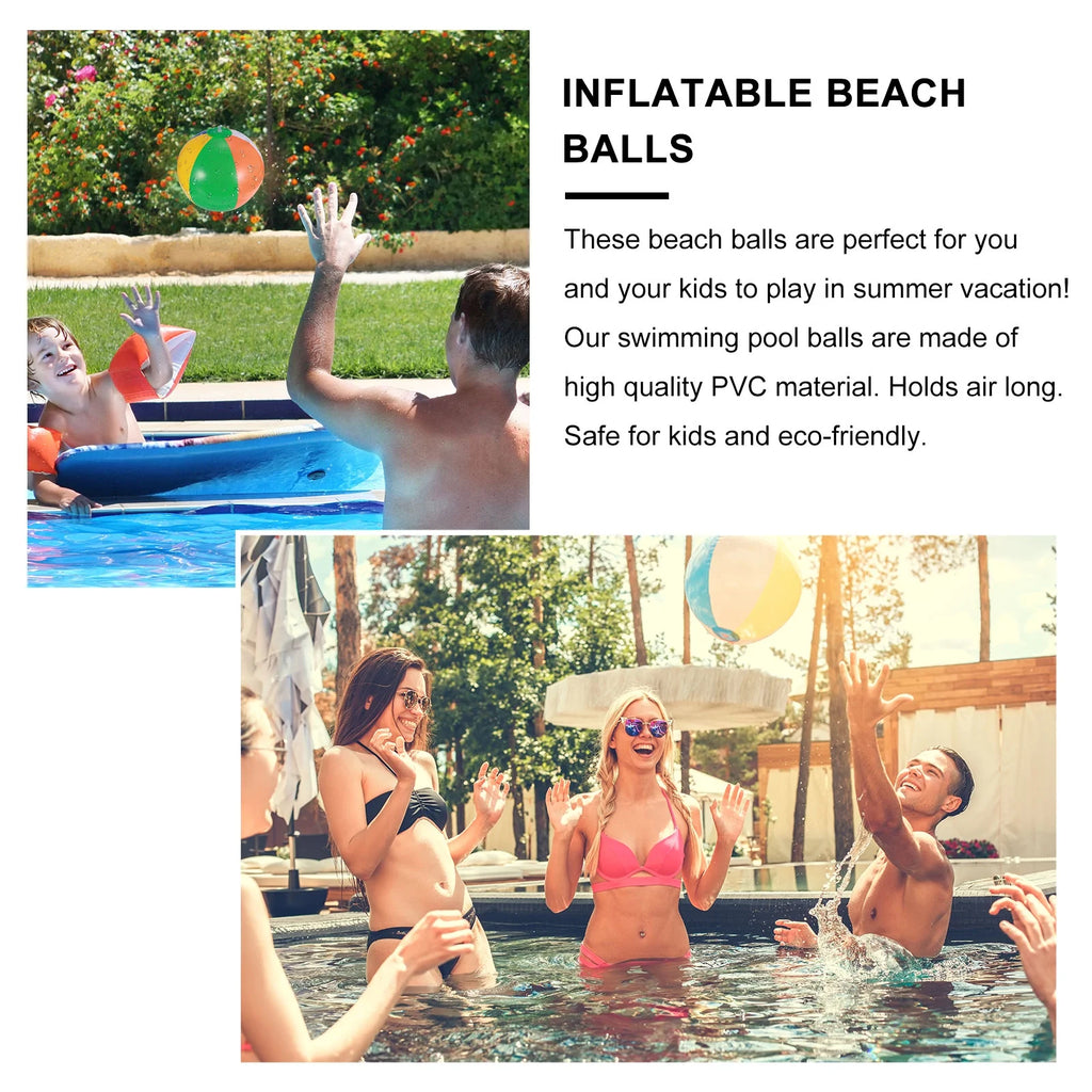 12 Pcs Inflatable Beach Balls Pool Toys O468