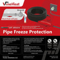 40 Ft Self-adhesive Pipe Freeze Protection Cable 120V Pack of 2 D3219