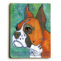 18 x 24 in. Boxer Planked Wood Wall Decor O623216