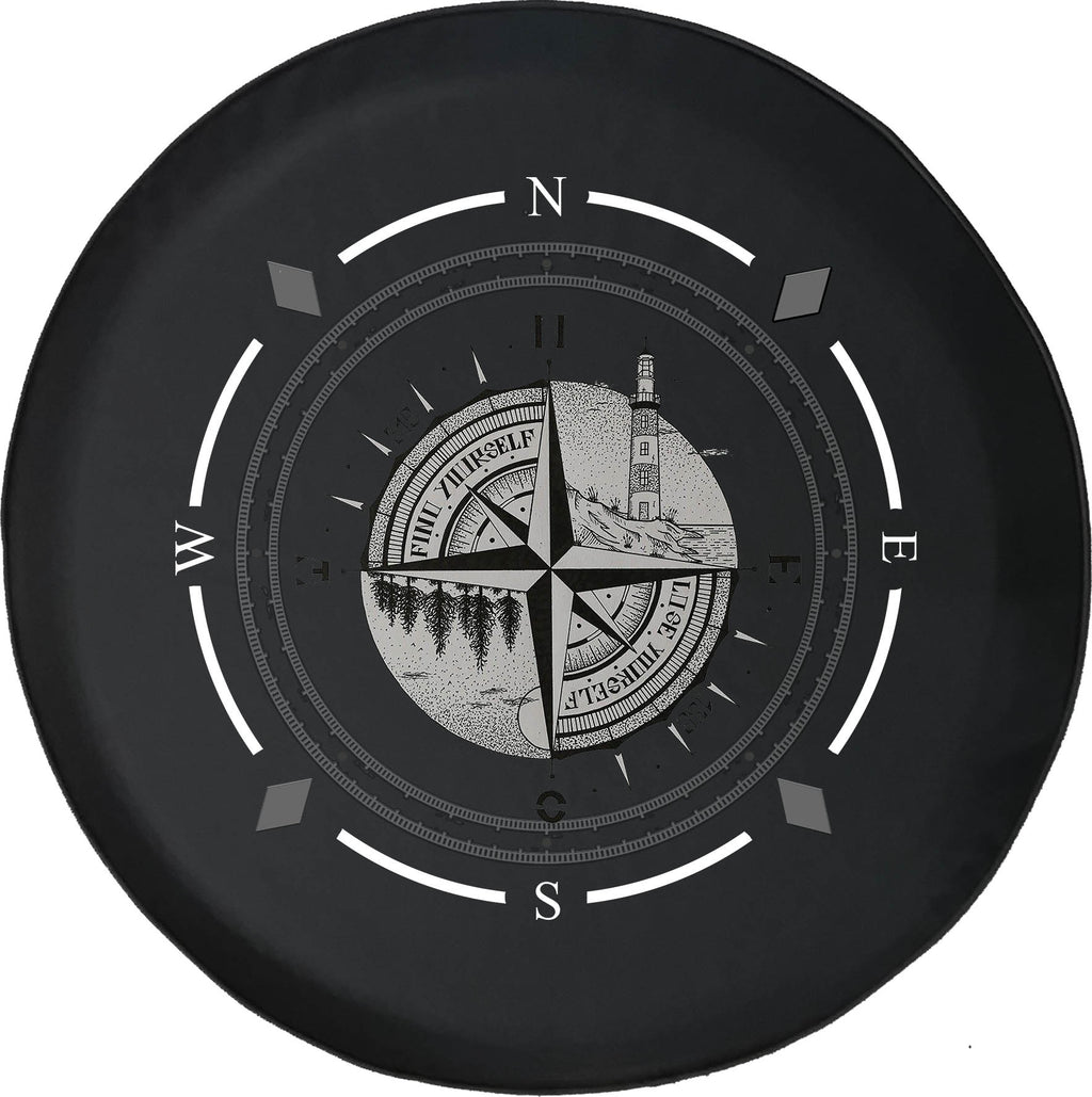 Spare Tire Cover Compass Sun Moon Compass Lighthouse Woods Wheel Covers G363