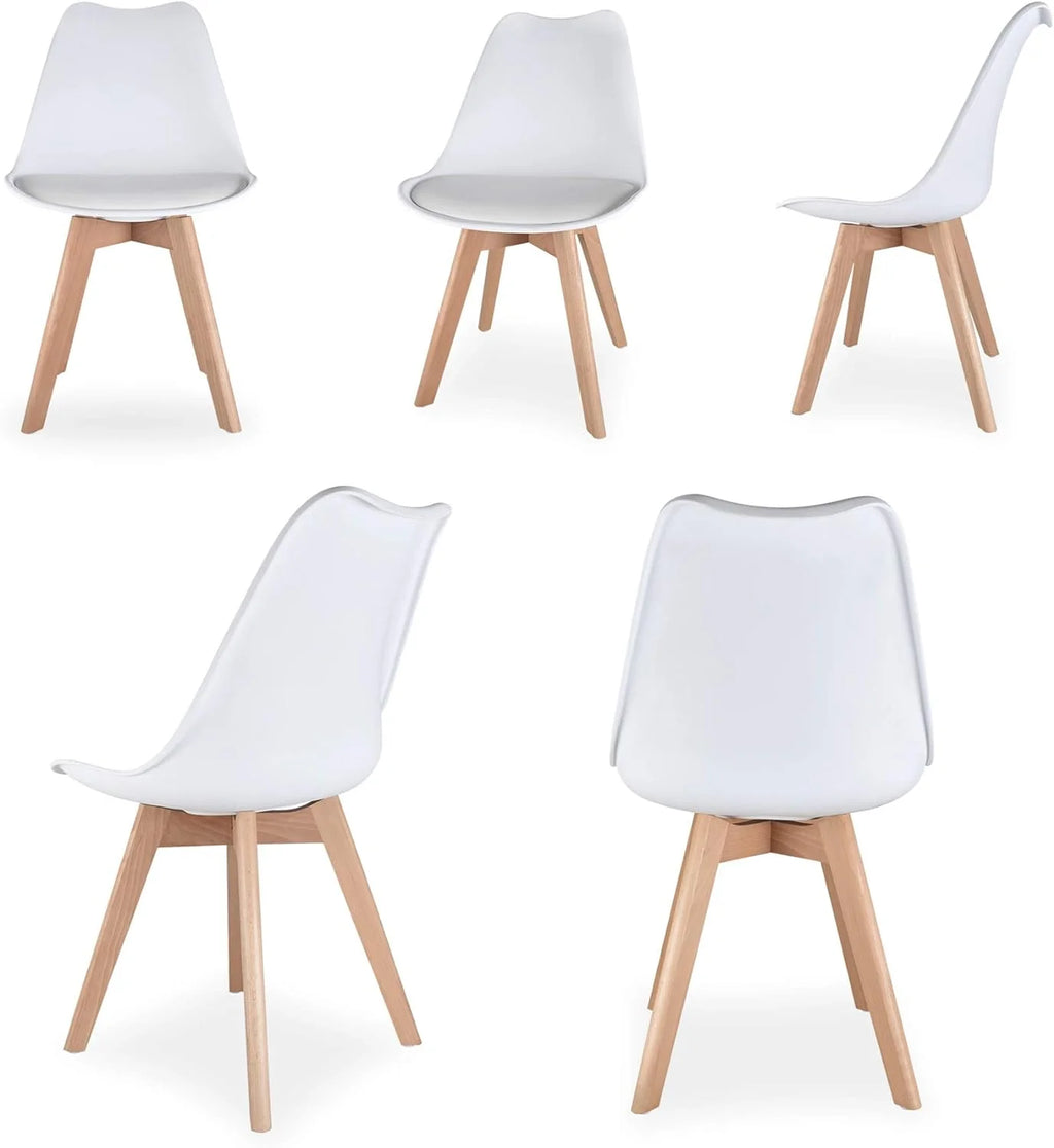 White Set of 4 Dining Chairs Y460003