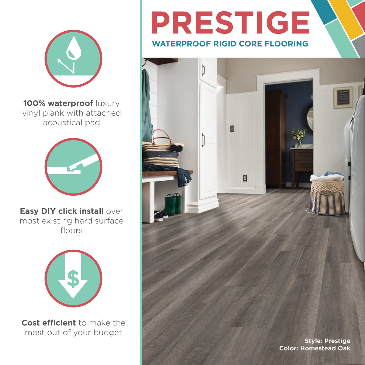 6 in. x 36 in. Luxury Vinyl Plank P6082