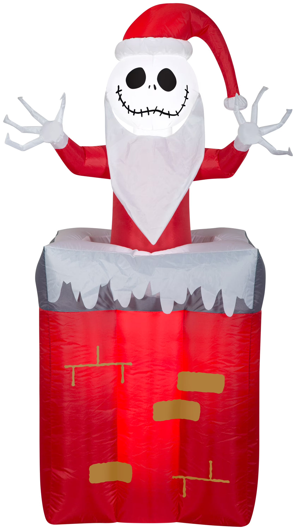 Animated Christmas Airblown Inflatable Jack Skellington in Chimney, 5.5 ft Tall Y763806