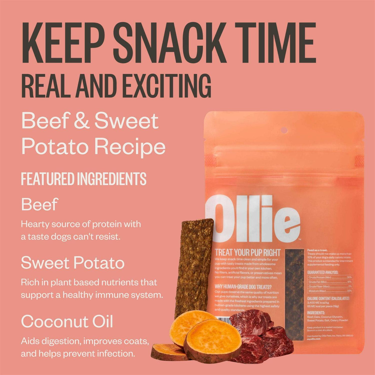 Beef and Sweet Potato Jerky Dog Treats E465591
