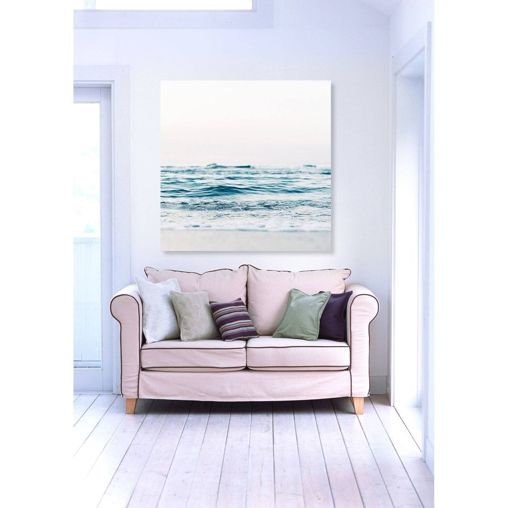 Blue Mitad Squared Coastal Canvas I7442