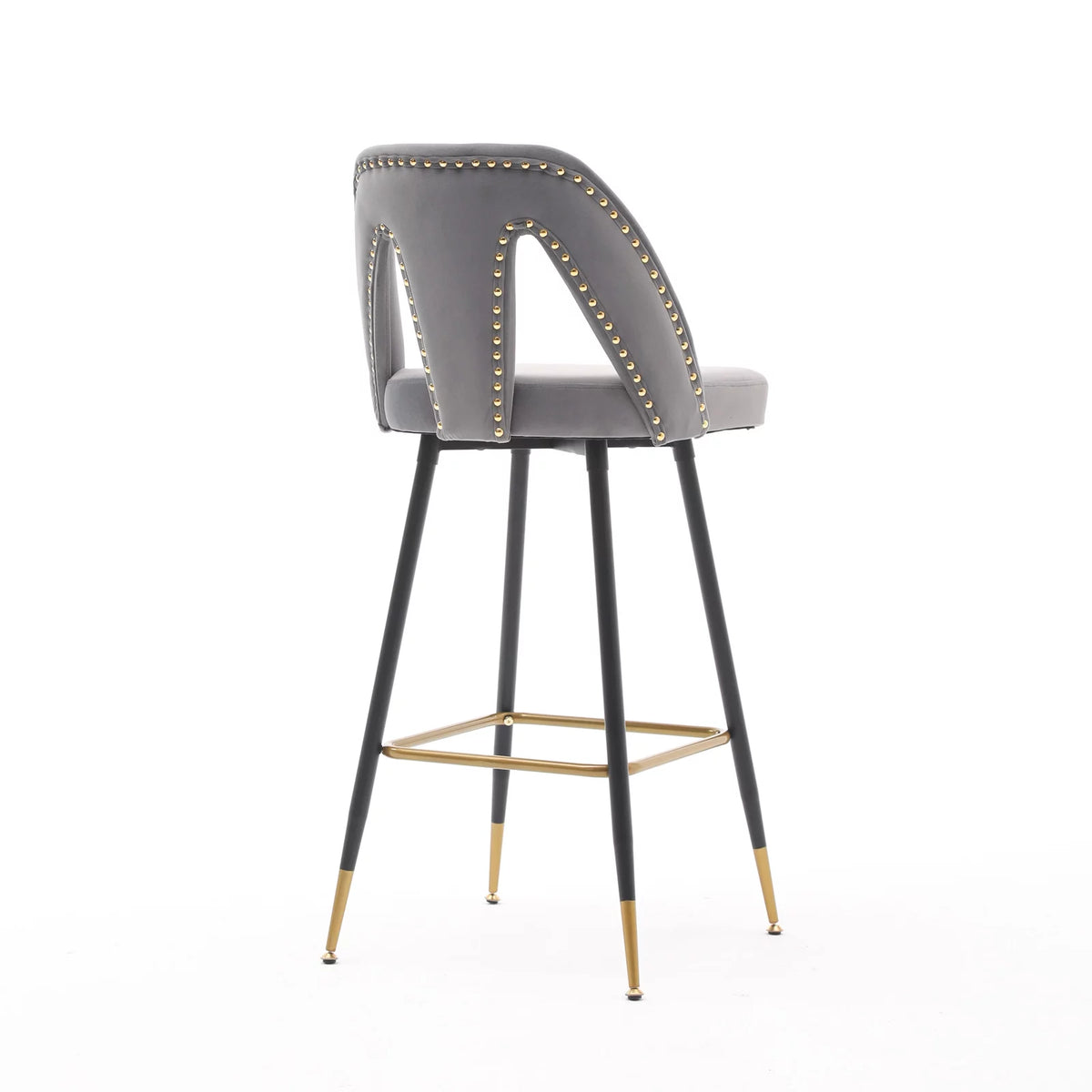 Velvet Upholstered Bar Stools with Back 30 inch Seat Height Set of 4 K105320