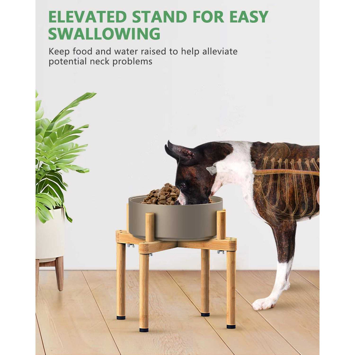 Adjustable Elevated Dog Bowl Stand M35316