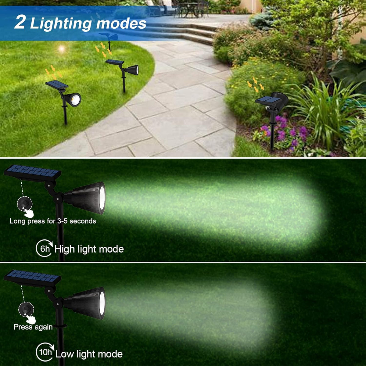 4 Pack Adjustable Solar Spot Lights D38257