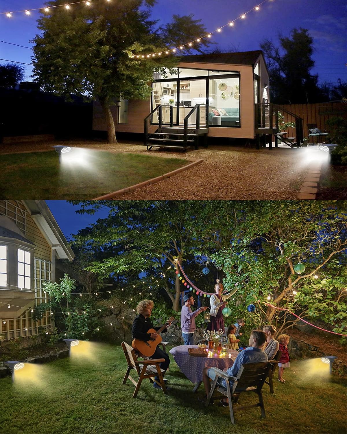 2 Pack IP65 Waterproof Solar Spot Lights Q7738