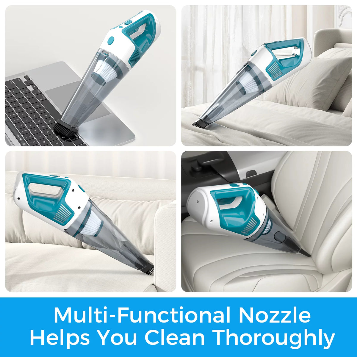 Handheld Cordless Vacuum with 8.5Kpa Cyclonic Suction Y542