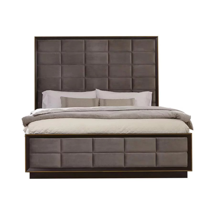 4-piece Queen Panel Bedroom Set Grey Smoked Peppercorn Q5937