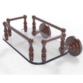 Antique Copper Wall Mounted Glass Guest Towel Tray K9477