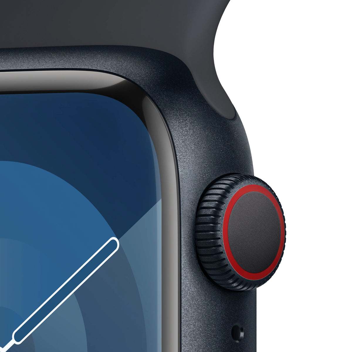 Apple Watch Series 9 GPS + Cellular 41mm Midnight Aluminum Case with Midnight Sport Band - M/L G374131