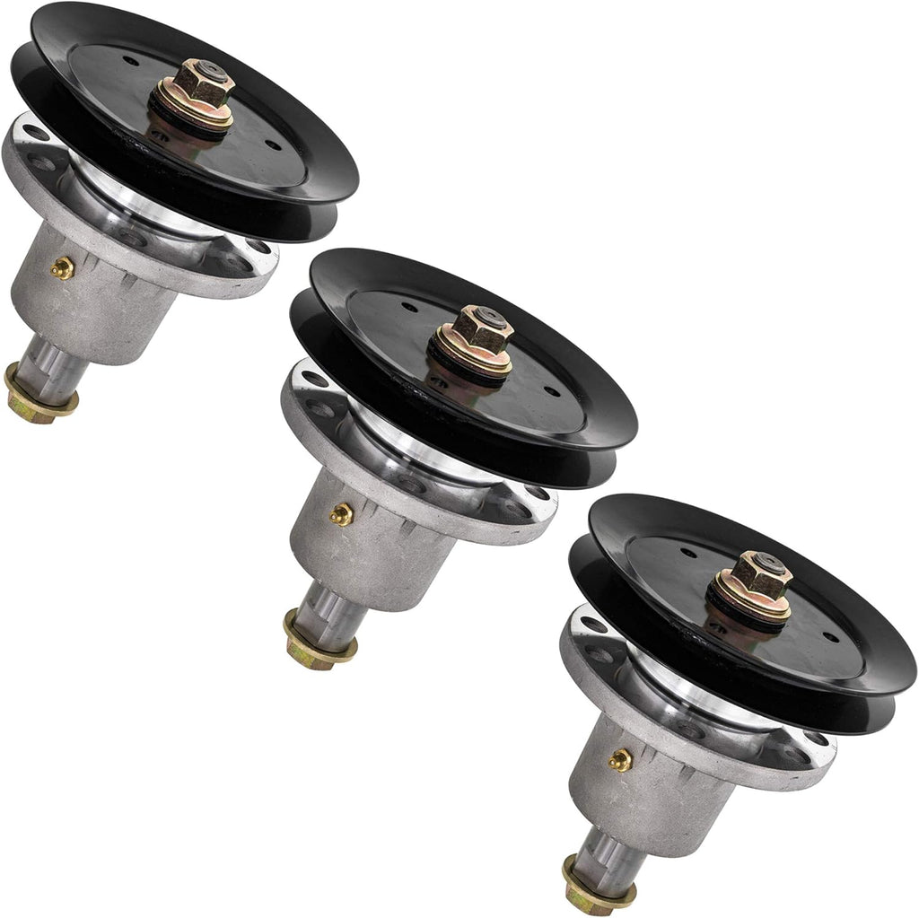 3 Pack Deck Spindle Assemblies with Pulley for 60 inch Lazer Z Zero-Turn S433