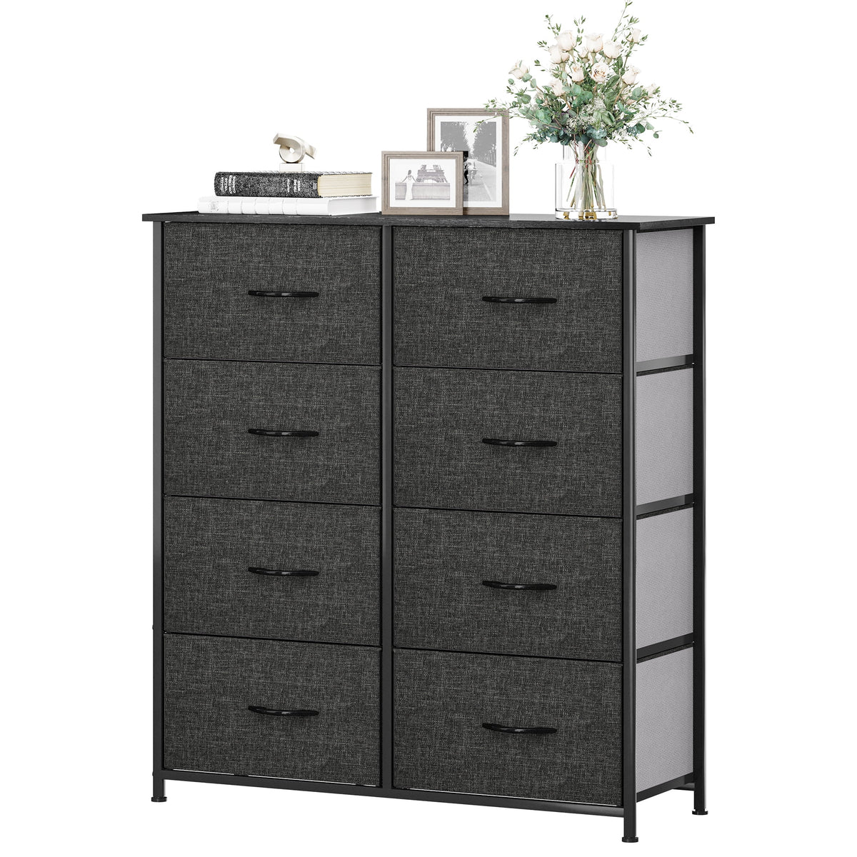 Light Gray 8 Drawer Vertical Dresser T248354