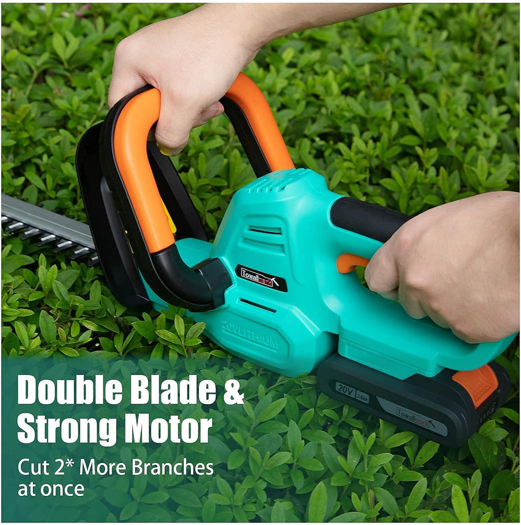 22'' Cordless Hedge Trimmer Kit, 2.0Ah Li Battery, Pack of 2 V79657