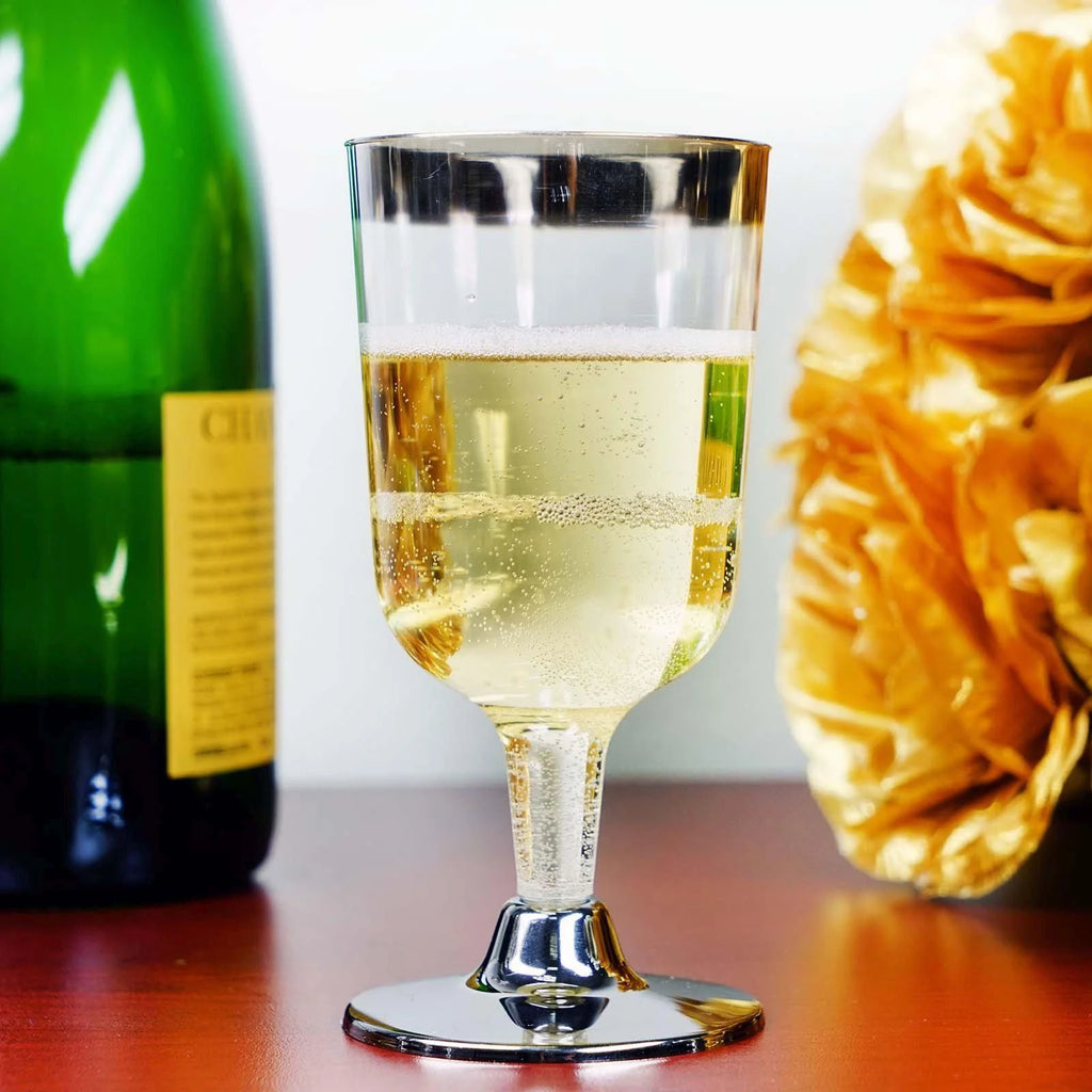 55 Pcs 6oz Disposable Plastic Wine Glass Y772