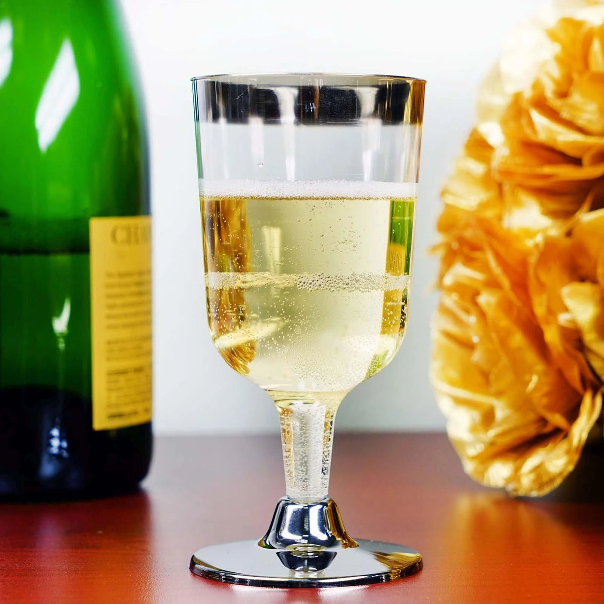 55 Pcs 6oz Disposable Plastic Wine Glass Y772