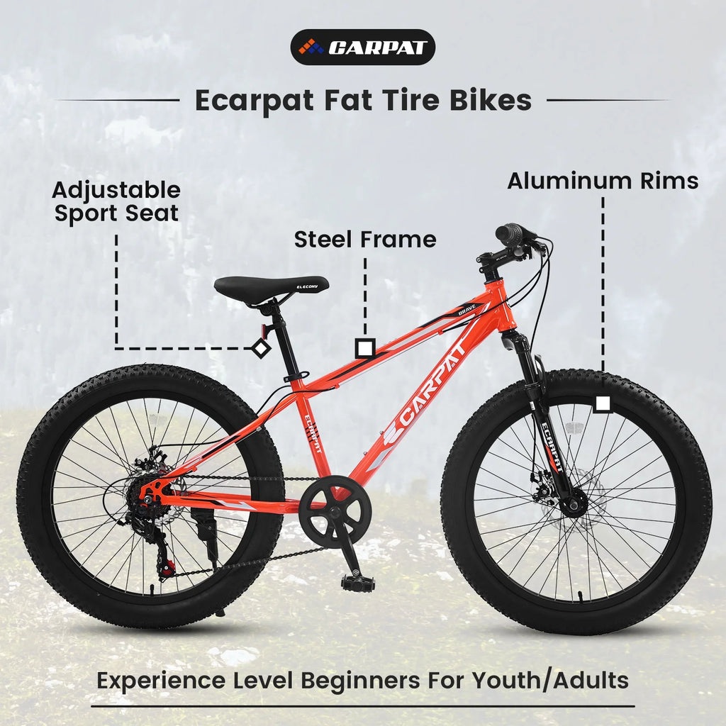 24" Mountain Bike with Shimano 7 Speeds Suspension Steel Frame S674