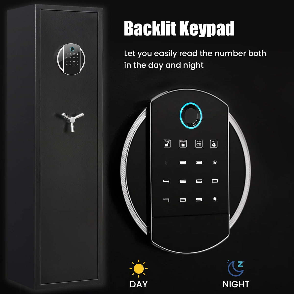 3-5 Long Gun Safe with Backlit Keypad J4024