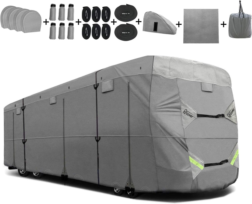 RV Cover Non-Woven Fabric Waterproof Fits 33’ - 37’ Camper Motorhome S796