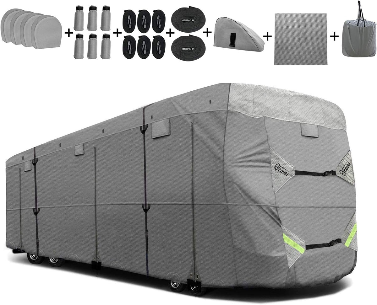RV Cover Non-Woven Fabric Waterproof Fits 33’ - 37’ Camper Motorhome S796